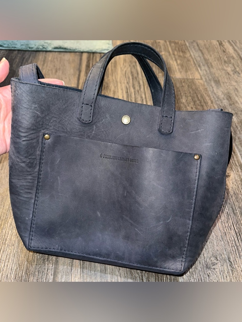 Portland Leather Goods - Almost Perfect Mini Crossbody. Deep water.
